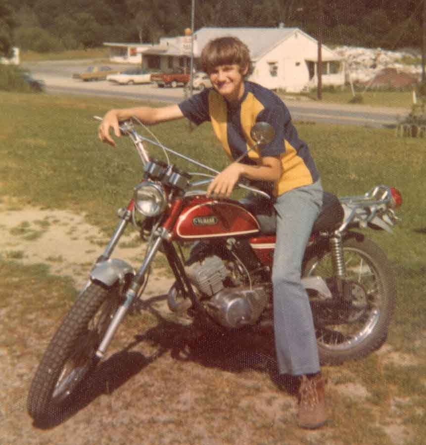 Mike on his bike  <smiles>